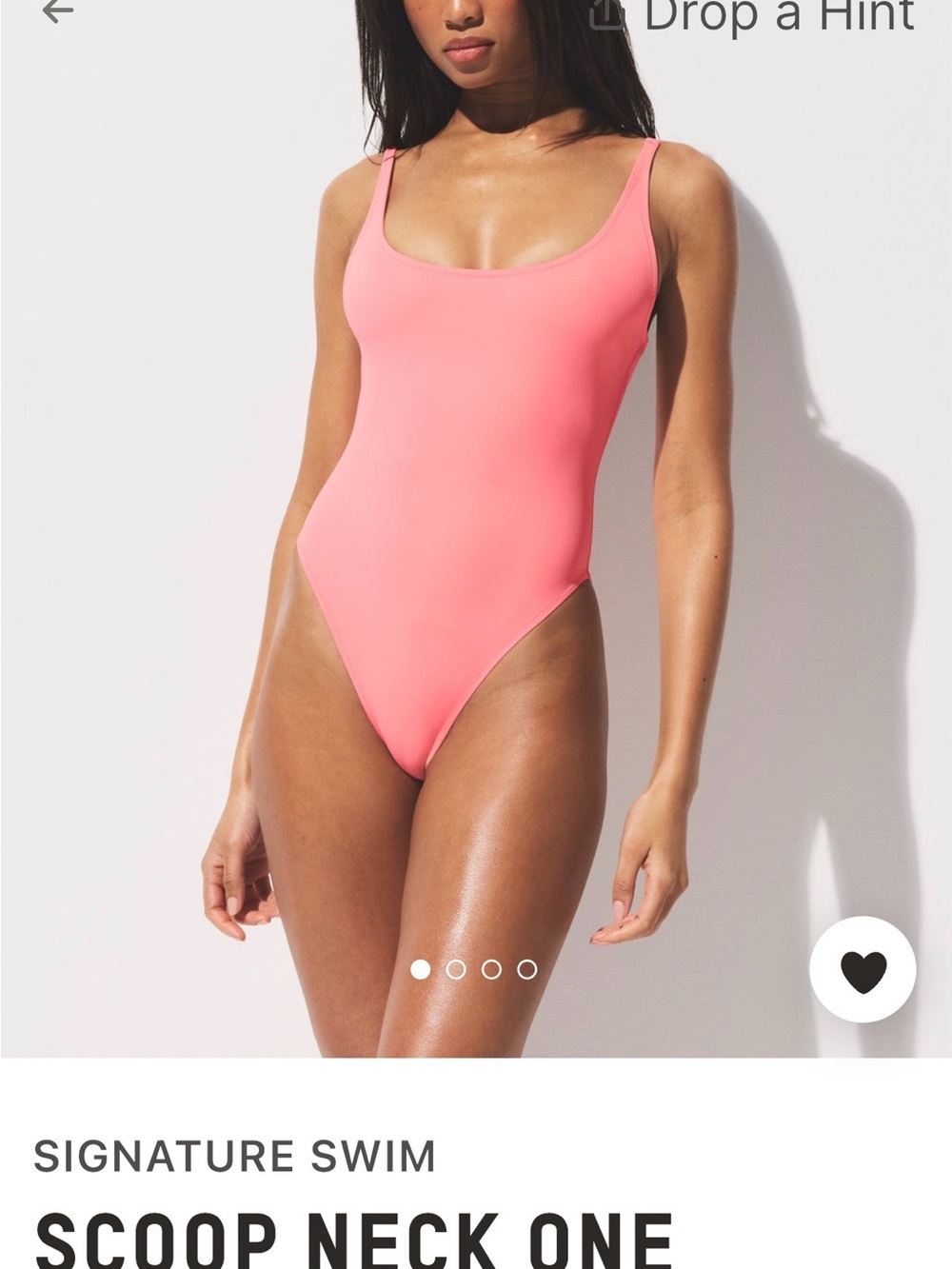 SKIMS Scoop Neck One-Piece Swimsuit - Coral